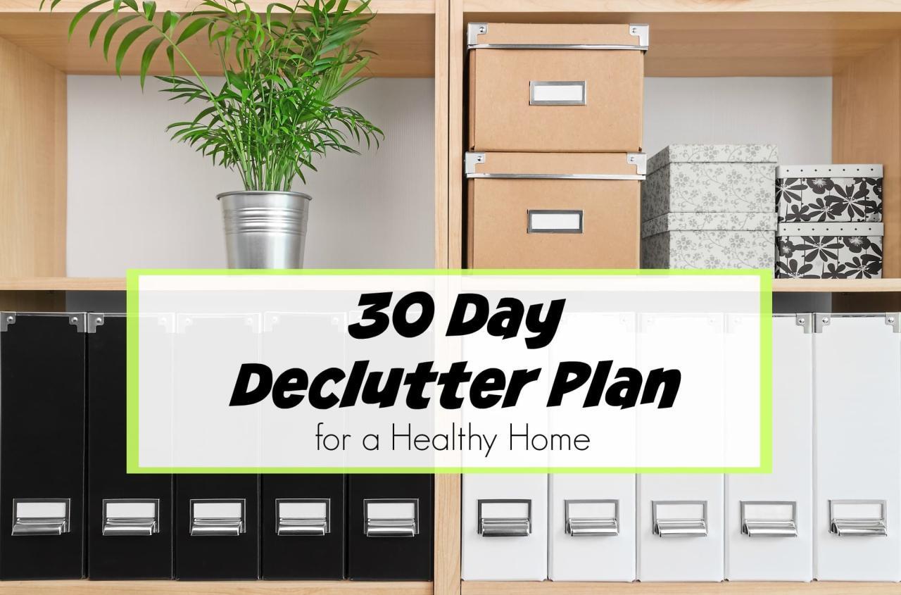 30 Day Declutter Plan for a Healthy Home - Get Green Be Well
