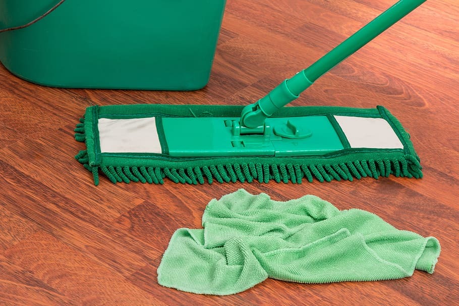 HD wallpaper: green mop, pail, and towel, bucket, chores, housework ...